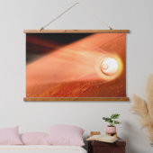 Aeroshell mit Dauerabstieg in die Mars Wandteppich Mit Holzrahmen (Schlafzimmer)