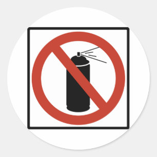 Aerosol Spray Highway-Zeichen Runder Aufkleber