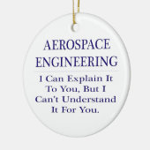 Aerospace Engineer Joke .. Erklären Sie nicht vers Keramikornament (Links)