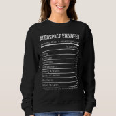 aerospace engineer Nutritional Values  Nutrition F Sweatshirt (Vorderseite)