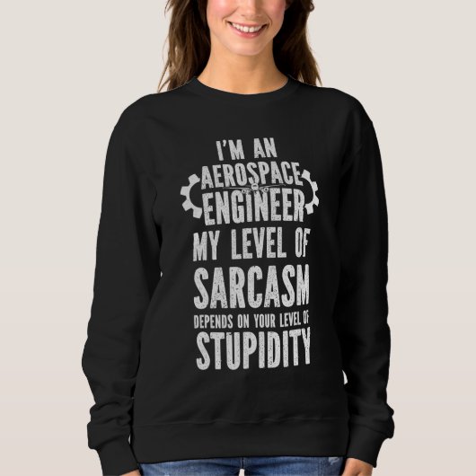 Aerospace Engineer Sarcasm Aerospace Engineering Sweatshirt (Vorderseite)