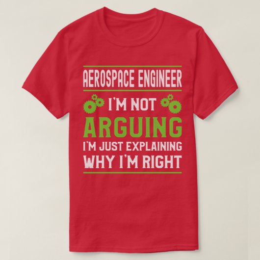 Aerospace Engineer T-Shirt (Design vorne)