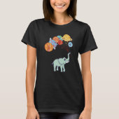 Aerospace Solar System Planets Space Elephant T-Shirt (Vorderseite)