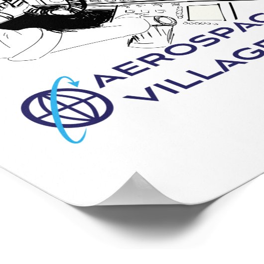 Aerospace Village 2021 Abzeichen Art Poster (Ecke)