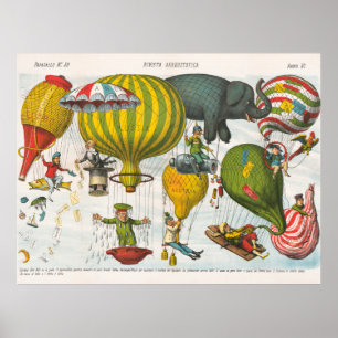 Aerostatische Zeitschrift (1878) von Augusto Gross Poster
