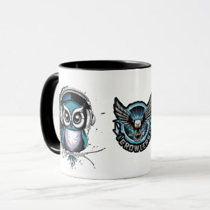 AeroWolves Owl Gamer Mug – Cooler blauer Owl und A Tasse