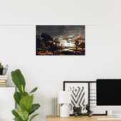 Aert van der Neer Moonlit Landschaft Poster (Heimbüro)