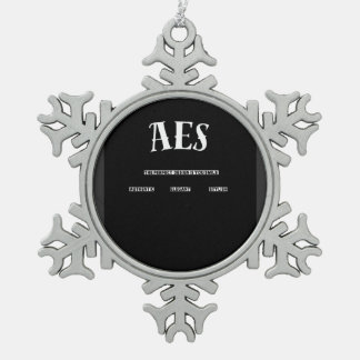 AES 2026 Designs Schneeflocken Zinn-Ornament