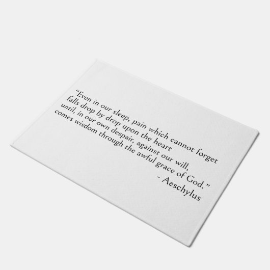 Aeschylus zitiert, sogar im Schlaf Fußmatte (Schrägansicht)