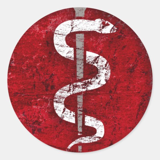 Aeskulap Natter Mediziner Arzt 02-2014 A.png Runder Aufkleber (Vorderseite)