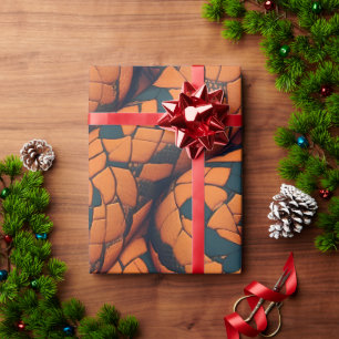 Aeskulapische Schlange Mosaik Farbiges Muster Geschenkpapier