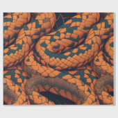 Aeskulapische Schlange Mosaik Farbiges Muster Geschenkpapier (Flach)