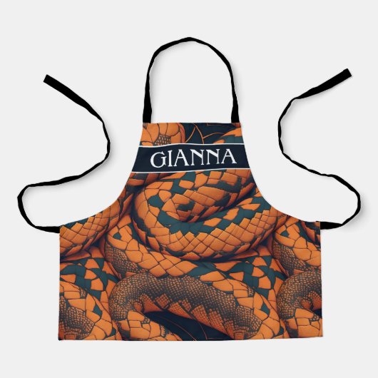 Aeskulapische Schlange Mosaik Farbiges Muster Schürze (Vorderseite)