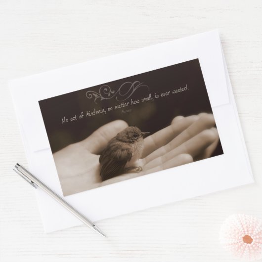 Aesop Inspirational Zitat "Akt der Kindheit" Rechteckiger Aufkleber (Umschlag)