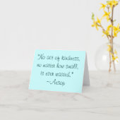 Aesop Kindness Quote Notecard Karte (Gelbe Blume)