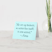 Aesop Kindness Quote Notecard Karte (Vorderseite)