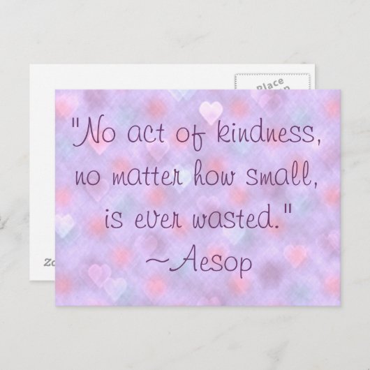 Aesop Kindness Quote Postcard Postkarte (Vorne/Hinten)