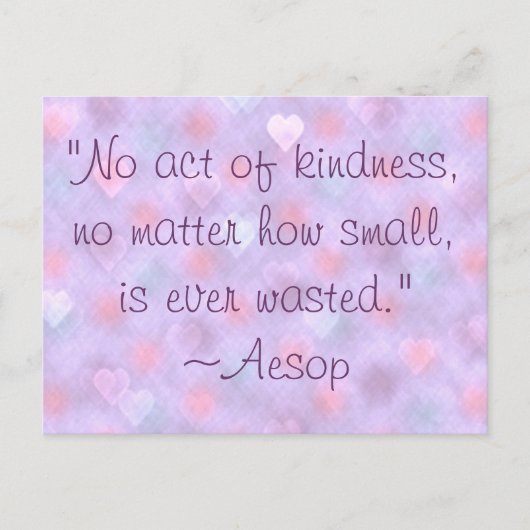 Aesop Kindness Quote Postcard Postkarte (Vorderseite)