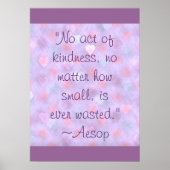Aesop Kindness Quote Poster (Vorne)