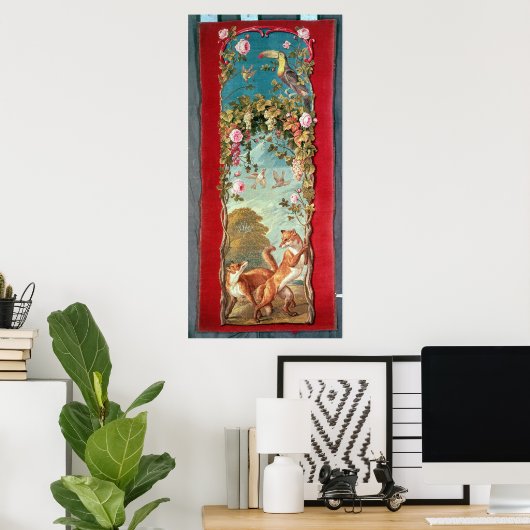 Aesop's Fable Der Fuchs und die Trauben Poster (Heimbüro)