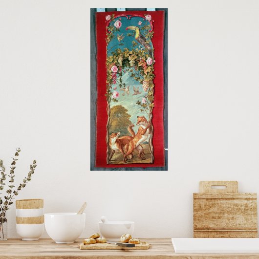 Aesop's Fable Der Fuchs und die Trauben Poster (Küche)