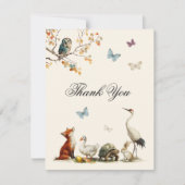 Aesops Figuren-Babyshower Mitteilungskarte (Vorderseite)