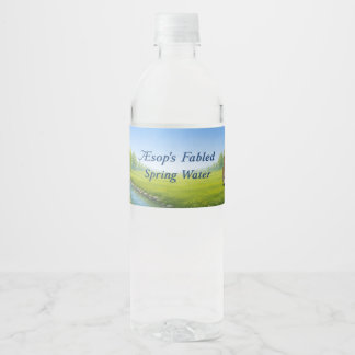 Aesops gefeiertes Quellwasser Wasserflaschenetikett