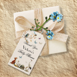 Aesops Märchenfiguren Baby Shower Geschenkanhänger