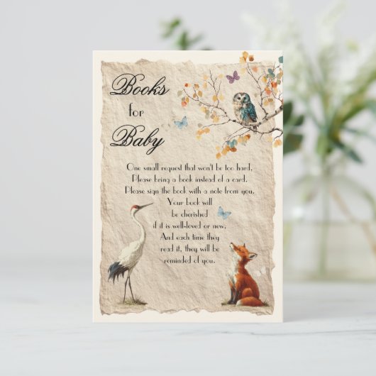 Aesop's Storybook Books for Baby Cards Einladung (Stehend Vorderseite)