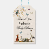 Aesop's Storybook Characters Baby Shower Geschenkanhänger (Vorderseite)