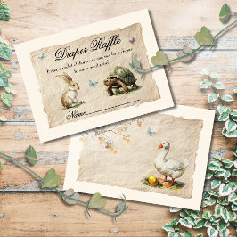 Aesop's Storybook Diaper Raffle Cards Visitenkarte