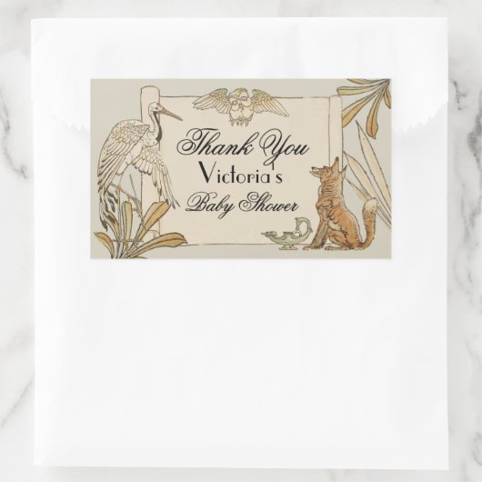 Aesop's Storybook Rechteckiger Aufkleber (Tasche)