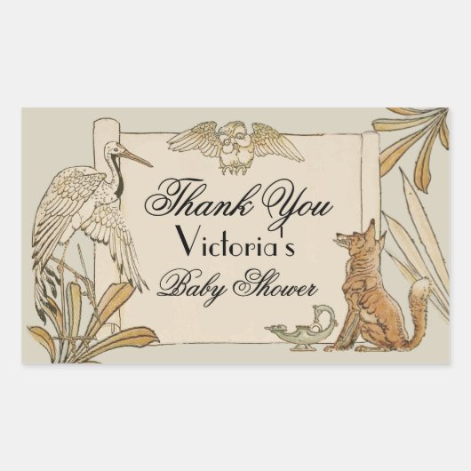 Aesop's Storybook Rechteckiger Aufkleber (Vorderseite)