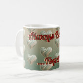 Aesthetic 3D Heart Green Valentine's | Custom Mug Kaffeetasse (Vorderseite Links)