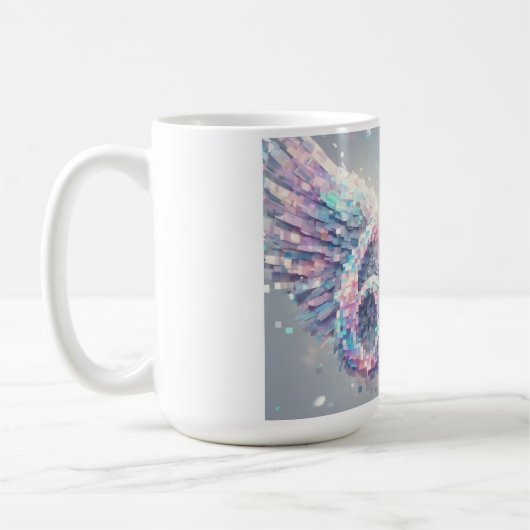Aesthetic Angel Trendy Y2K 2000s Futuristic Neon Kaffeetasse (Links)