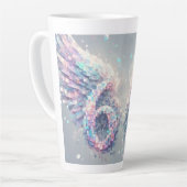 Aesthetic Angel Trendy Y2K 2000s Futuristic Neon Milchtasse (Linke Ecke)