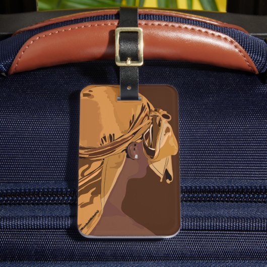 Aesthetic art Black man with durag artwork Gepäckanhänger (Vorderseite Insitu 2)