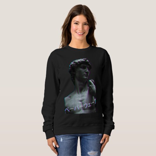 Aesthetic Art History David of Michelangelo Retro Sweatshirt (Vorne ganz)