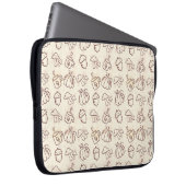 Aesthetic Autumn Doodle Pattern Laptop Sleeve (Vorne Rechts)