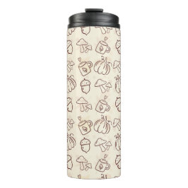 Aesthetic Autumn Doodle Pattern Thermal Tumbler Thermosbecher