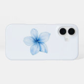 Aesthetic baby blue flower iPhone 16 hülle (Rückseite (Horizontal))