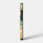 Aesthetic Beach Sunset Watercolor Custom Name iPhone Hülle (Linke Seite)