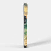 Aesthetic Beach Sunset Watercolor Custom Name iPhone Hülle (Rechte Seite)