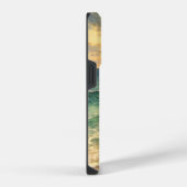 Aesthetic Beach Sunset Watercolor Custom Name iPhone Hülle (Rechte Seite)