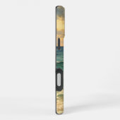 Aesthetic Beach Sunset Watercolor Custom Name iPhone Hülle (Rechte Seite)
