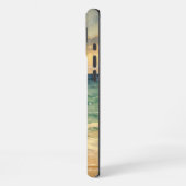 Aesthetic Beach Sunset Watercolor Custom Name iPhone Hülle (Linke Seite)