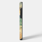 Aesthetic Beach Sunset Watercolor Custom Name iPhone Hülle (Linke Seite)