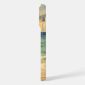 Aesthetic Beach Sunset Watercolor Custom Name iPhone Hülle (Linke Seite)