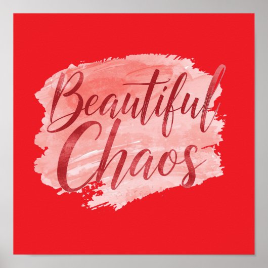 Aesthetic Beautiful Chaos Script Typography Poster (Vorne)