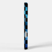 Aesthetic black and blue checkerboard retro Case-Mate iPhone hülle (Rückseite / Rechts)